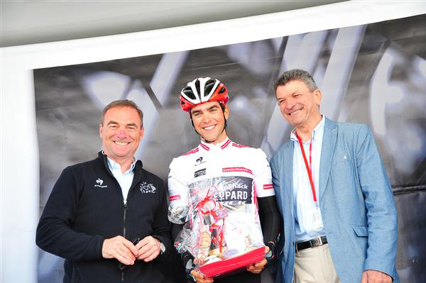 Tony Gallopin with Bernard Hinault and Brnard Thevenet